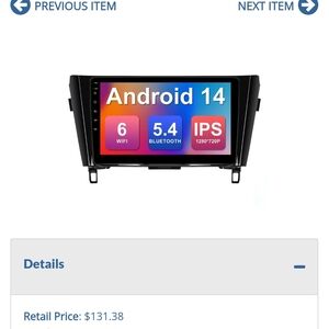 Android 14 Car Stereo with Bluetooth and WiFi - Black